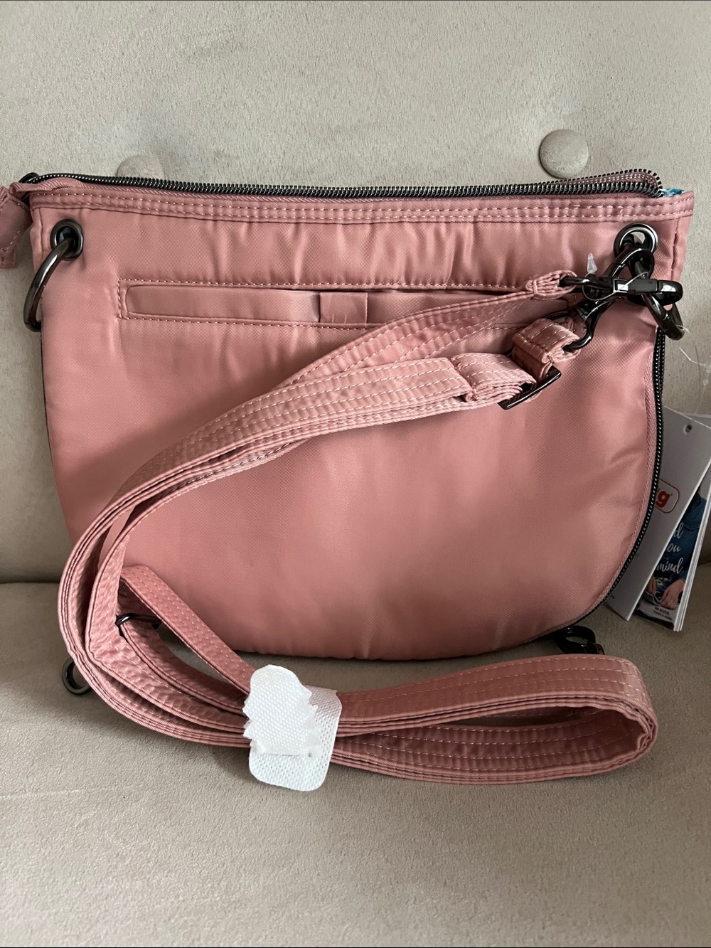 NWT Lug Swivel Convertible Crossbody Bag with 2 Straps in Blush Pink - Picture 6 of 14